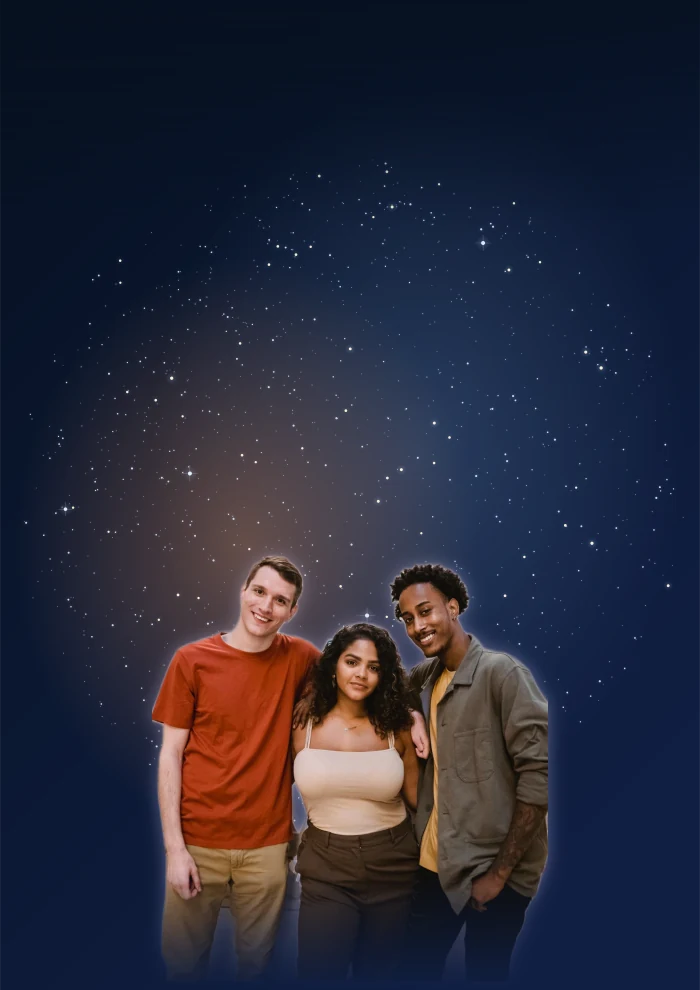 Starry night: the Friends group design, exactly as shown on the OurStars Facebook cover